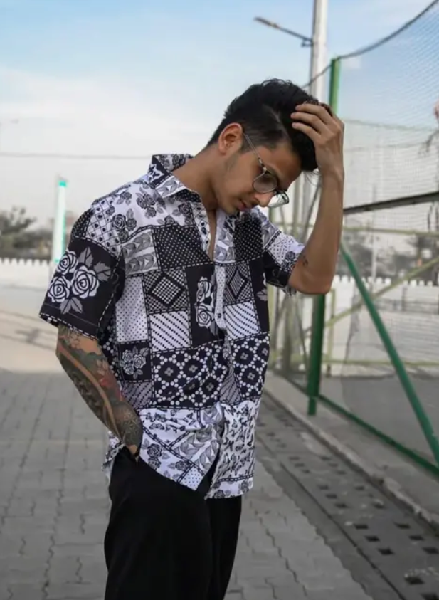 Stylish Latest Fashionable Party Wear Printed Shirt For Men